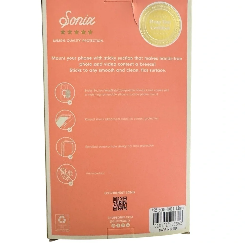Sonix iPhone 16 Phone Case in Ivory with Suction Mount